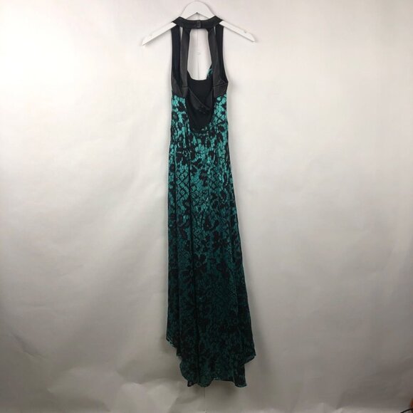 Nanette Lepore Metallic Floral Silk Maxi Dress Size 0 - Picture 7 of 14